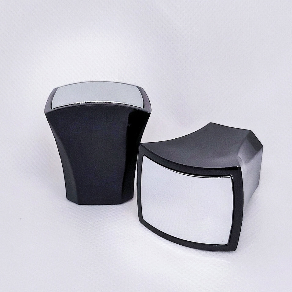 Premium Classic Style Black & Silver Plastic Replacement Cap Fits AVT (120ml / 100ml - 3rd Gen)