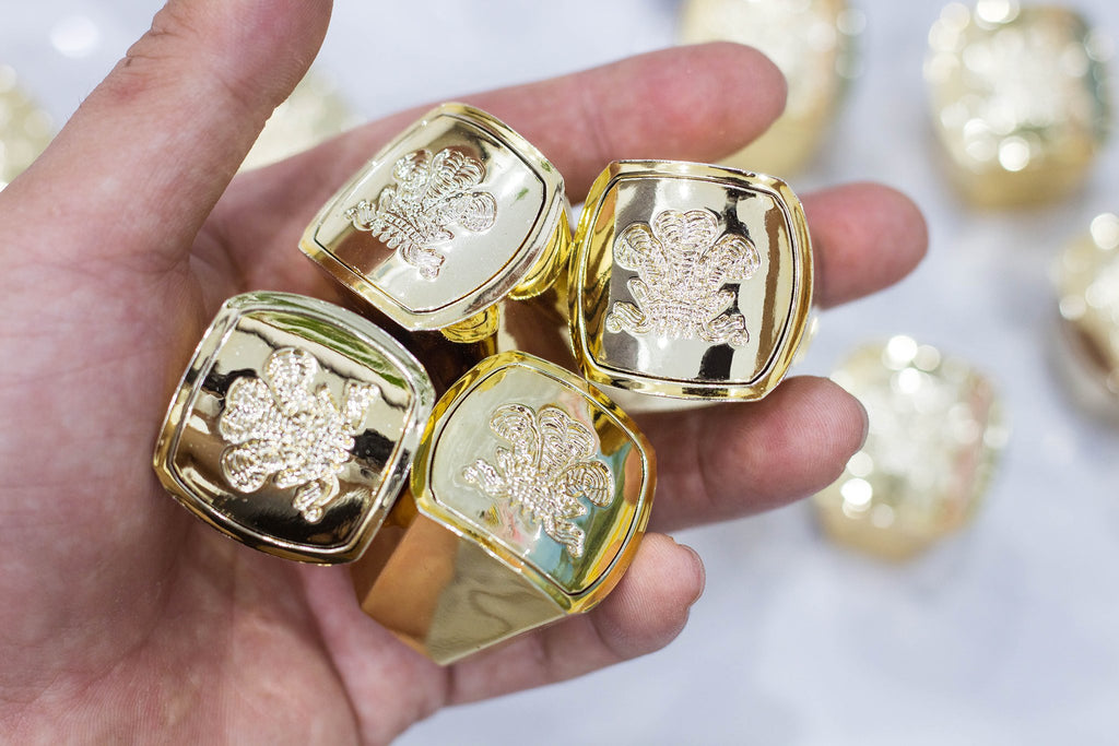 Premium Gold Replacement Plastic Cap - Compatible with Millesime Imperial, Royal Oud, Carmina and more (100ml & 50ml)