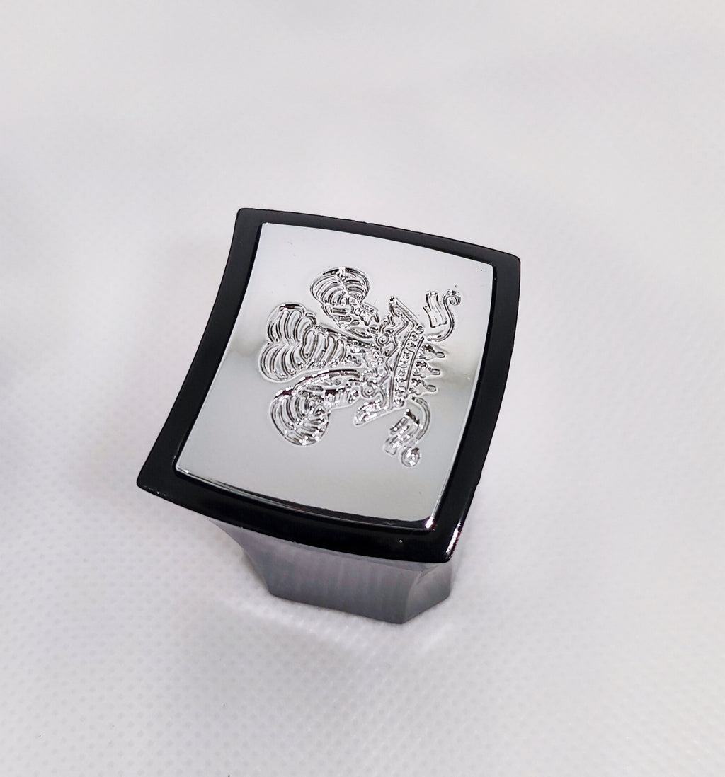 Premium Classic Style Black & Silver Plastic Replacement Cap Fits AVT (120ml / 100ml - 3rd Gen)